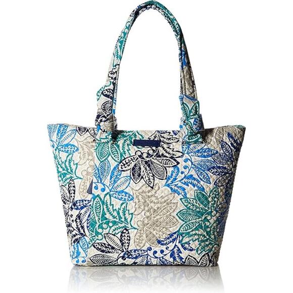 Vera Bradley Women's Quilted Cotton Hadley East West Tote Bag Santiago Floral - Picture 1 of 14